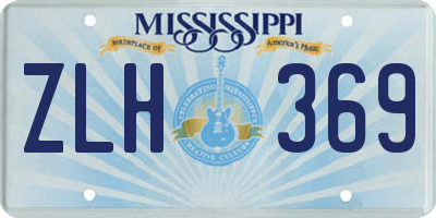 MS license plate ZLH369