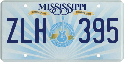 MS license plate ZLH395