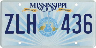 MS license plate ZLH436