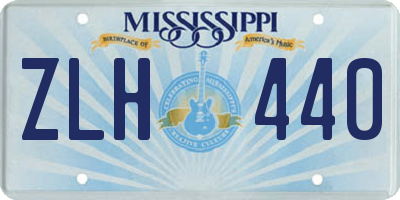 MS license plate ZLH440