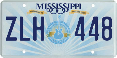 MS license plate ZLH448