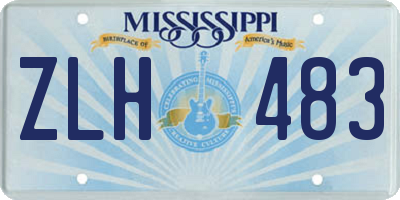 MS license plate ZLH483