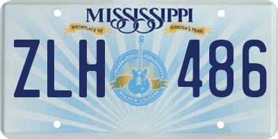 MS license plate ZLH486