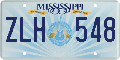 MS license plate ZLH548