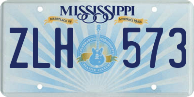 MS license plate ZLH573