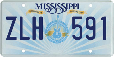 MS license plate ZLH591