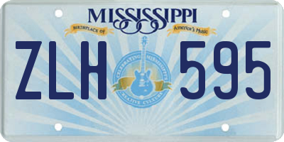 MS license plate ZLH595