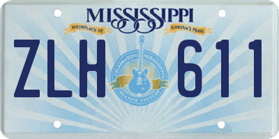 MS license plate ZLH611