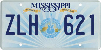 MS license plate ZLH621