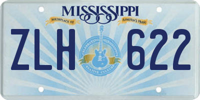 MS license plate ZLH622