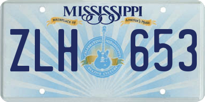 MS license plate ZLH653