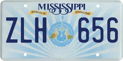 MS license plate ZLH656