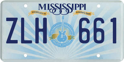 MS license plate ZLH661