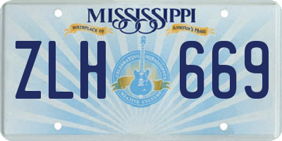 MS license plate ZLH669