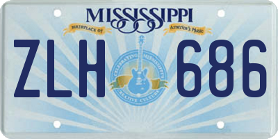 MS license plate ZLH686