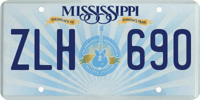 MS license plate ZLH690