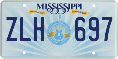 MS license plate ZLH697
