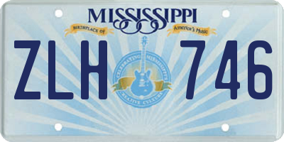 MS license plate ZLH746