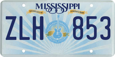 MS license plate ZLH853