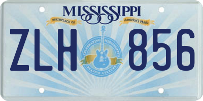 MS license plate ZLH856