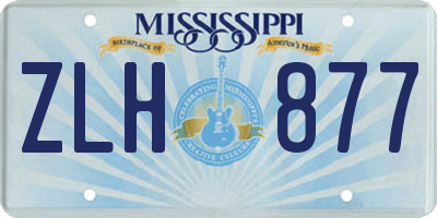 MS license plate ZLH877