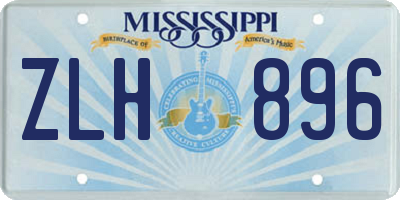 MS license plate ZLH896