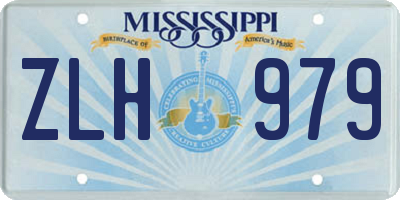 MS license plate ZLH979