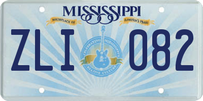 MS license plate ZLI082