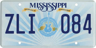 MS license plate ZLI084
