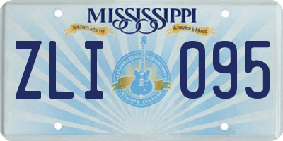 MS license plate ZLI095