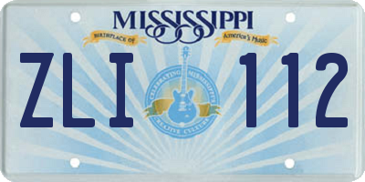 MS license plate ZLI112