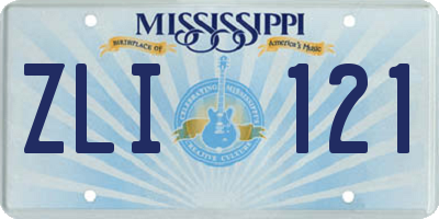 MS license plate ZLI121