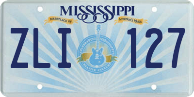 MS license plate ZLI127