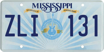 MS license plate ZLI131