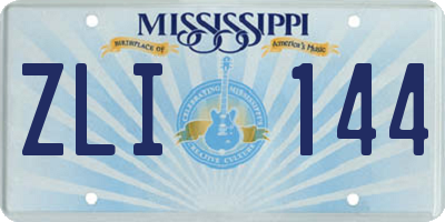 MS license plate ZLI144