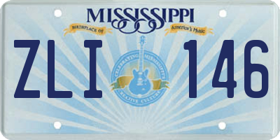 MS license plate ZLI146