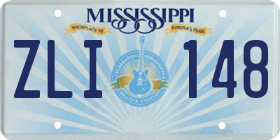 MS license plate ZLI148