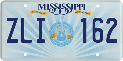 MS license plate ZLI162