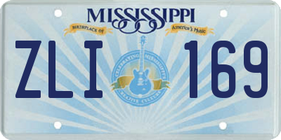 MS license plate ZLI169