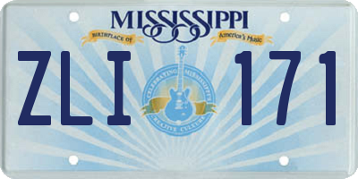 MS license plate ZLI171