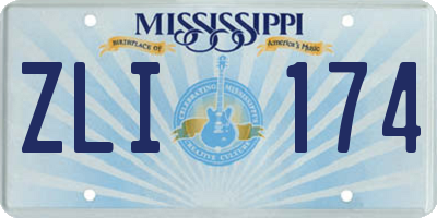 MS license plate ZLI174