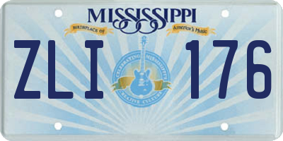 MS license plate ZLI176