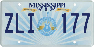 MS license plate ZLI177