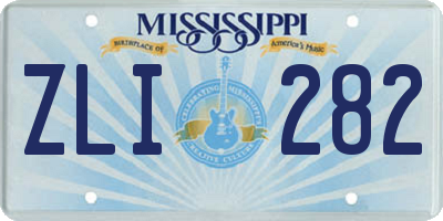 MS license plate ZLI282