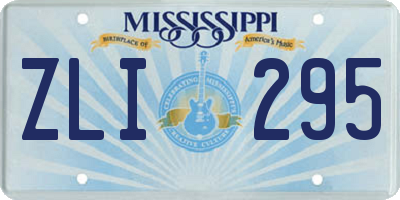 MS license plate ZLI295