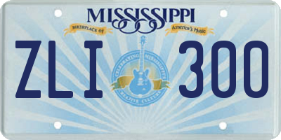 MS license plate ZLI300