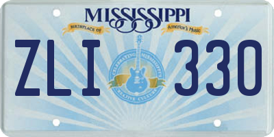 MS license plate ZLI330