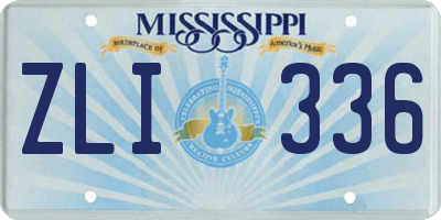 MS license plate ZLI336