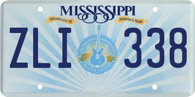 MS license plate ZLI338