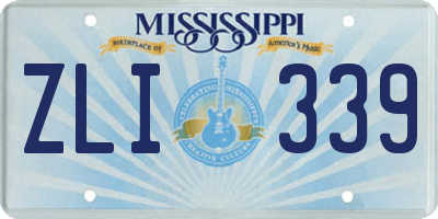 MS license plate ZLI339